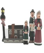 Carolers with Lamp Post Table Top Christmas Decoration 3 figures &amp; house - $18.14 CAD