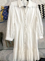 Veronica Beard White L/S &quot;Kylan&quot; Shift Dress Style# 2303EY2820612 Sz 8 $498 Nwt - £235.28 GBP