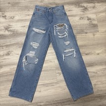 Wrangler X Fender Jeans Womens 24 x 28 Relaxed Mom Wide Leg Light Wash D... - $39.34