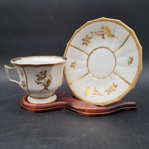 Antique c.1915 G. Demartine Avance Limoges Gold Gilt Floral Coffee Cup &amp;... - $223.71 MXN