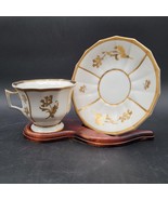 Antique c.1915 G. Demartine Avance Limoges Gold Gilt Floral Coffee Cup &amp;... - $222.22 MXN