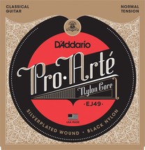 D&#39;Addario EJ49 Pro-Art Black Nylon Normal Tension Classical Guitar Strings - $25.99