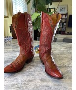 Vintage Women’s red and brown handmade in the USA Stallion cowboy boots ... - £373.64 GBP
