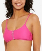 Hula Honey Juniors Solid Zipper Bralette Bikini Swim Top - $11.99