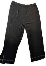 Chicos Travelers Womens Straight Leg Comfort Pants Black Pull On Stretch Size M - £13.71 GBP