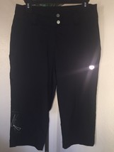 WOMEN&#39;S BLACK PEARL IZUMI 2012 IMPACT CYCLING CAPRI SZ SMALL 3-ZIP POCKETS - £35.02 GBP