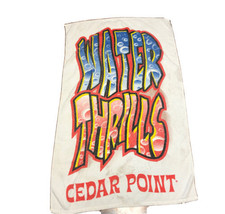 Vintage Cedar Point Amusement Park Water Thrills Towel Sandusky Ohio - £10.73 GBP