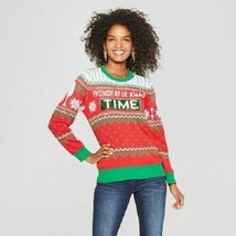 Well Worn Women&#39;s Wonderful Christmas Time/Wine Reversible Ugly Sweater ... - £9.79 GBP