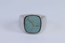 Vintage 925 Sterling Silver Turquoise Ring - Size 6 - £40.47 GBP
