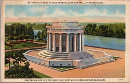 Nationally Famed George Rogers Clark Memorial Vincennes IN Postcard PC381 - £3.94 GBP