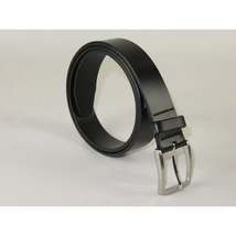 Men VALENTINI solid Leather Belt Classic Pin Buckle Big Sizes V801 black image 9