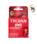 2x Packs Trojan ENZ Non-Lubricated Latex Condoms ( 3 Per Pack ) Fast Shi... - £8.37 GBP