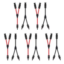 SOYAN 5 Pairs Solar Connectors Y Branch Parallel Adapters 10AWG Cable fo... - $64.42