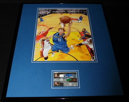 Dirk Nowitzki Signed Framed 16x20 Game Used Card &amp; Photo Set JSA Mavericks - £140.12 GBP