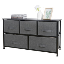 38.7&quot; Wide 5 Drawers Wide Dresser Storage Tower Easy Pull Fabric Entrywa... - £59.84 GBP