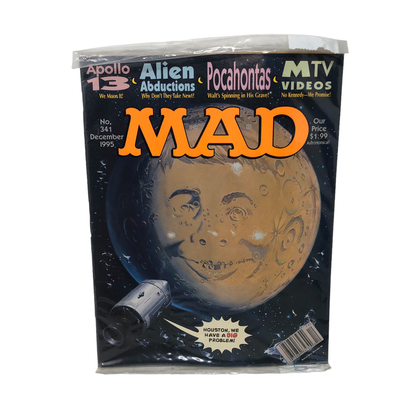 VTG Mad Magazine 341 1995 Alien Abuctions MTV Apollo 13 Pocahontas Howard Stern - £39.46 GBP