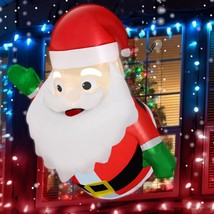 3.5Ft Christmas Inflatable Santa Claus Lean Out From Window Outdoor Christmas De - £31.63 GBP