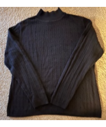 Women&#39;s Black Turtle Neck Classic Elements Size Large Long Sleeves - £14.15 GBP
