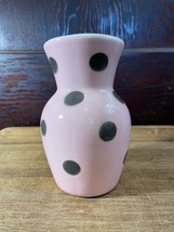 Terramoto San Francisco Pink Ceramic Vase with Grey Polka Dots Polka Dot... - £17.00 GBP