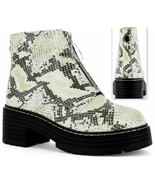 Seven7 Footwear  Women's Zoe Platform Bootie Ankle Boots, Snake Print Size 7 - £31.50 GBP