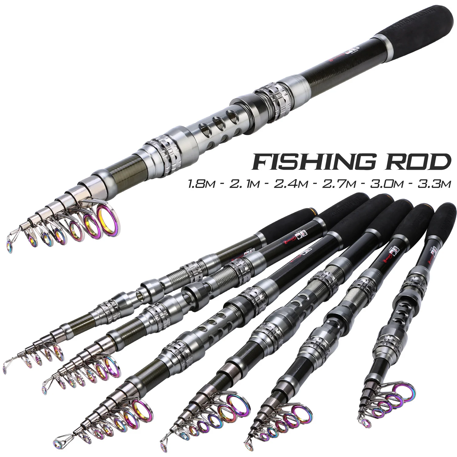 Sougayilang  Telescopic 2.1-3. Multifunction Fishing Rod Portable Travel... - $44.21