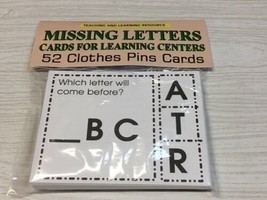 MISSING LETTERS - Cards for Learning Center 52 Cards- Letters Teaching supplies - £8.46 GBP