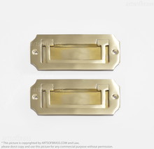 4.60&quot; Solid Brass Octagonal Flush Lift Pulls - Polished Brass Military H... - $723.38 MXN+