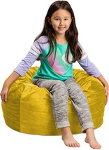 Sofa Sack: 2&#39; Lemon, Plush, Ultra Soft Kids Bean Bag Chair, Memory Foam Bean Bag - £45.82 GBP