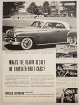 1952 Print Ad Plymouth 2-Door Cars Two-Tone with Wide Sidewall Tires Chrysler - £11.58 GBP