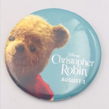 Vintage 2018 Disney Christopher Robin Movie Winnie the Pooh Round Pin Pi... - £7.43 GBP