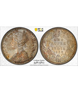 1888-B India Victoria Rupee PCGS UNC Raised - £254.09 GBP