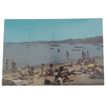 Public Beach Scene Kelley&#39;s Island Postcard Ohio Lots Of People Vintage ... - £3.16 GBP