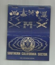 Southern California Sector 1940 Vintage (Not Repro) MATCHBOOK-NO Matches - £7.46 GBP