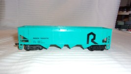 Vintage HO Scale Bachmann 4 Bay Hopper, Rock Island The Rock Turquoise #133274 - $23.75