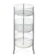 Only Hangers 3 Tier Wire Basket Display Rack, Floor Standing, Round Bins... - €85,76 EUR