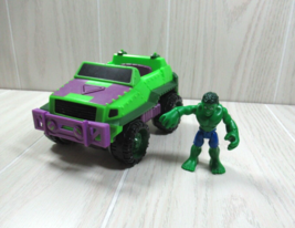 Marvel Super Hero Squad Incredible Hulk Action Figure Hasbro 2010 truck jeep - £12.26 GBP