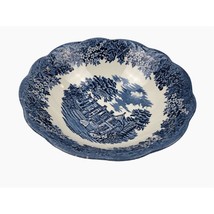 Meakin Chequers Romantic England Soup Salad Cereal Bowl Blue White Porce... - £7.76 GBP