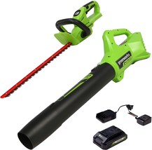 Greenworks 24V 22&quot; Rotating Handle Hedge Trimmer, 1.5Ah Usb Battery, And... - $214.98