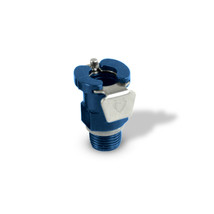 Valve Quick-Disconnect Female to Threaded Male 1/8 Inch NPT Blue - $11.87
