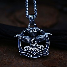 New Fashion Nordic Viking Raven Pendant Stainless Steel Crow Domineering Chain N - £14.05 GBP