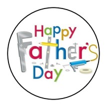 30 Happy Father&#39;s Day Envelope Seals Labels Stickers 1.5&quot; Round tools - £5.98 GBP