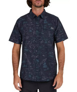 Salty Crew Seafarer Short Sleeve Tech Woven Black Button Shirt Men&#39;s Siz... - €34,49 EUR