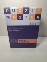 Puzzlemaster Deck : 75 Brain Twisters by Will Shortz (2006, Cards,Flash ... - $12.86
