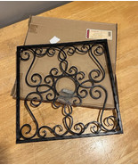 Longaberger Wrought Iron Hammered Metal Square New Set Of 2 14x14” - $95.06 CAD