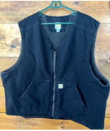 Carhartt Vest Men’s 3XL Black Canvas Work Outdoor Sherpa Lined 104394-BL... - $855.25 MXN