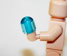 Minifigure Blue Round Light Clear Object Construction Piece US Seller - $1.68