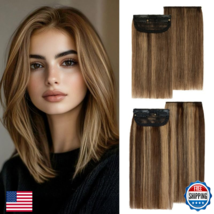 S-noilite 4 pieces Clip In Short Hair Extensions 100% Remy Human Hair In... - $53.94