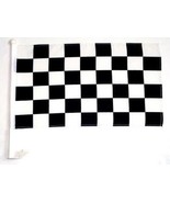 K&#39;s Novelties Set of 2 (Two) Checkered Black White Car Window Vehicle 12... - $9.88