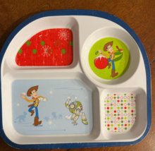 TOY STORY JCPenney Exclusive Disney Pixar Buzz &amp; Woody Kids Plastic Plate - £13.93 GBP