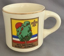 Boy Scout Coffee Mug 1973 National Jamboree BSA Vintage Cup  - $7.43